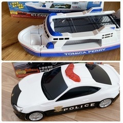 たくさんはこぼうトミカフェリー  おかたづけパトカー  2つセット