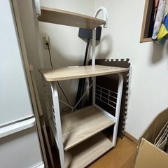 【3月25日迄の引取り限定】キッチンラック/レンジラック/コンセント付