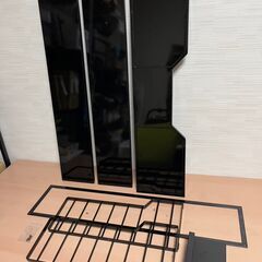 山崎実業 キッチン収納ラック ブラックの画像