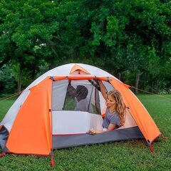 Moon Lence テント 1人用/2人用 アウトドア用 自立式 二重層 コンパクト 超軽量2.35kg PU2000mm アルミ合金ポール ソロキャンプ 防災 組立簡単 通気の画像
