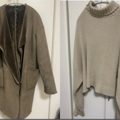 コート、ニットのセット