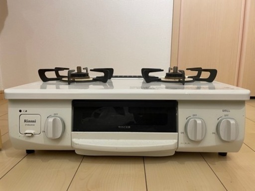 LP専用ガスコンロ　グリル付き２つ口　2021年モデル
