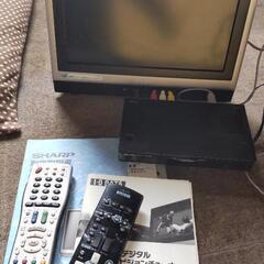SHARP13インチアナログ液晶TV & IO-DATA地デジチ...