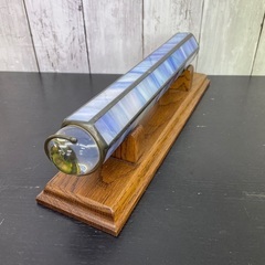 《美品》万華鏡　ステンドグラス製　木製台付きの画像