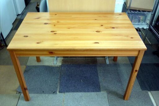  ☆IKEA ダイニングテーブルセット 椅子2脚付き 幅1180mm 奥行740mm 高さ740mm イケア 食卓 パイン材 いす 札