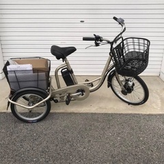 引き取り限定♩電動アシスト三輪自転車シャンパンゴールドアシスト機能