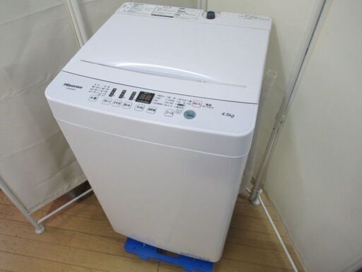 1ヶ月保証/洗濯機/4.5キロ/4.5kg/1人暮らし/新生活/単身サイズ/ハイセンス/Hisense/HW-E4503/中古品/J5091/