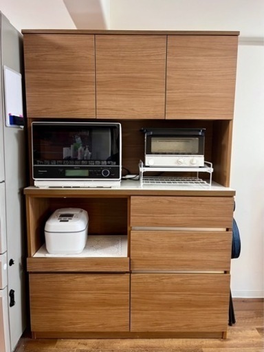 キッチンボード 【幅120cm】完成品　大川家具　食器棚　カップボード