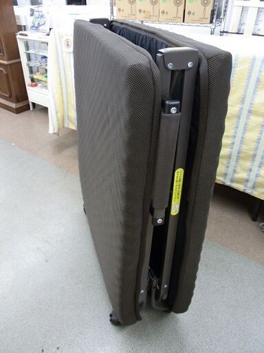 折りたたみベッド リクライニング機能付き 布メッシュ ダークブラウン