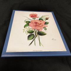 立体的に見えるバラの額の画像