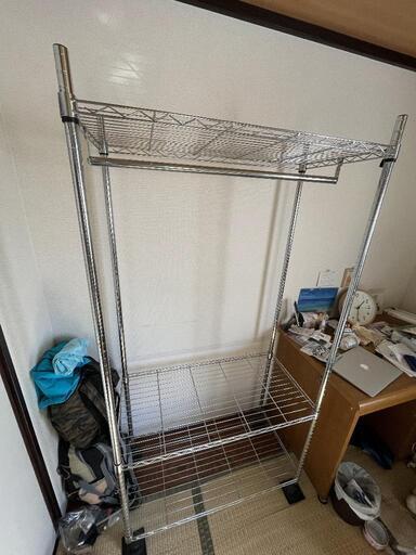 《譲渡先決定》ハンガーラック 幅91.5×奥行46×高さ179.5cm　ドウシシャ製  スチールラック