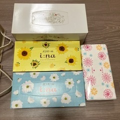布ティッシュケース2個セット⭐︎ティッシュ付きの画像