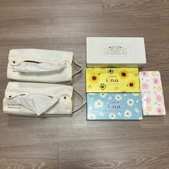 布ティッシュケース2個セット⭐︎ティッシュ付きの画像