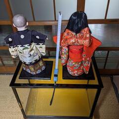 人形　2体　ガラスケースの画像