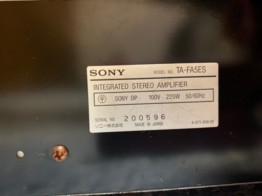 楽器 Sony TA-FA5ES