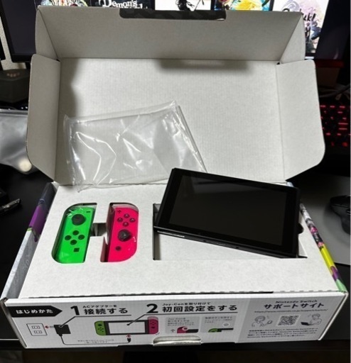 [未対策機・フルセット・美品] 任天堂スイッチ本体　スプラトゥーン2セット