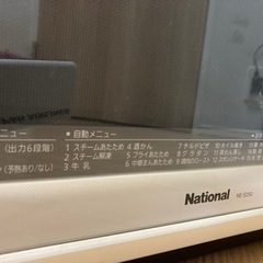 【ジャンク】Panasonic・NationalオーブンレンジNE-S250の画像