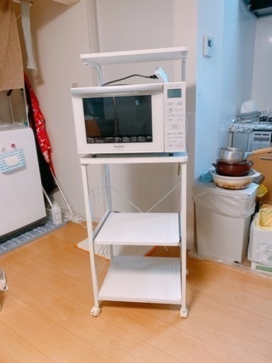 レンジ台、白。キッチン収納。美品