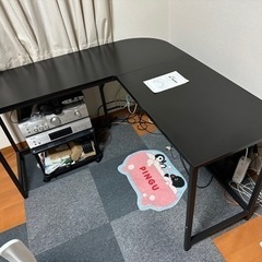 PCデスク　L型　パソコン　机の画像