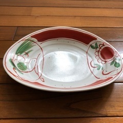 オーバル　盛り皿　和柄の画像