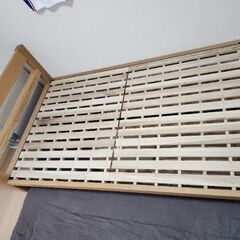 無印良品　オーク材ベッド　セミダブル
