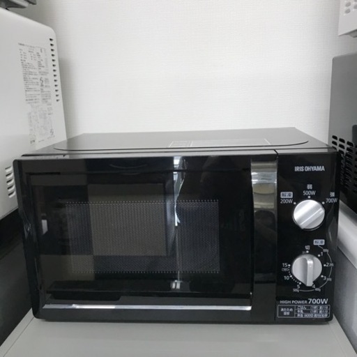 ★【中古品】アイリスオーヤマ 2020年製 PMB-T176-5-B ブラック 電気レンジ 50Hz用