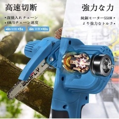 ❗️新品未使用❗️ミニ電動チェーンソー 充電式 6インチ 小型 21Vの画像