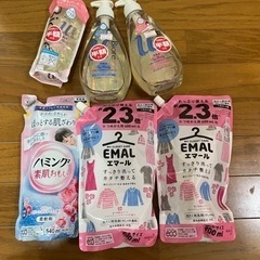 洗剤、柔軟剤、ボディーソープ
