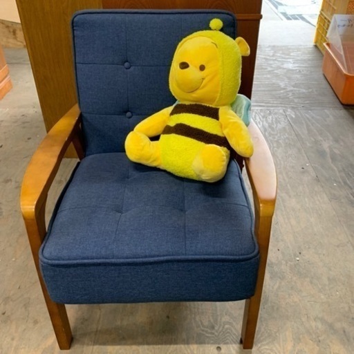 【値下げしました‼️】　　　　　　ニトリ 1人がけソファ ファブリック ネイビー(K55)