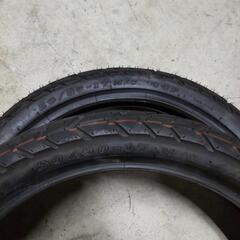 取引完了。取引中です。ハンターカブで新車の時のタイヤ前後 バリ目ひげ有りまくりの画像