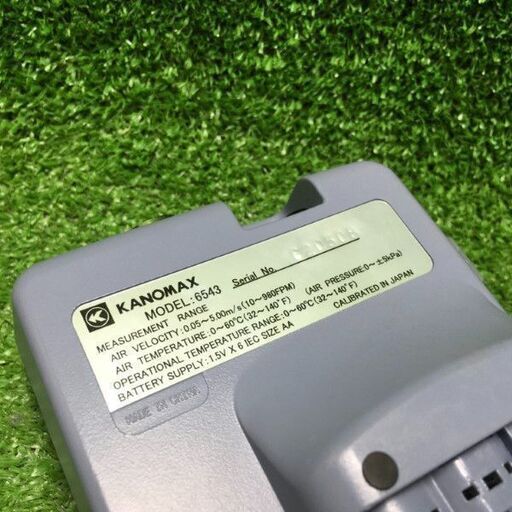 カノマックス 6543 クリモマスター風速計【市川行徳店】【店頭取引限定】【ジャンク】管理番号：IT48D7JPN3XE