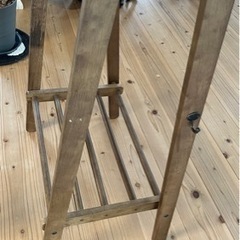 ニトリ　A型ハンガーラック　木製ブラウンの画像