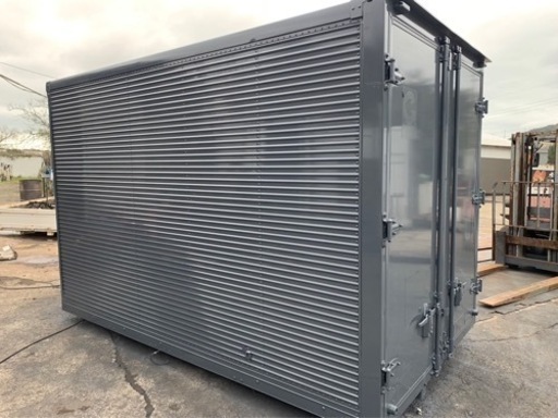 No.747 アルミバン 2ｔ 車  アルミ 箱 バイク 倉庫 トラック コンテナ 米 保管庫 物置 DIY