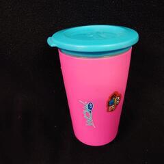 倒してもこぼれにくいコップ wowcup ワオカップ ピンク 中古