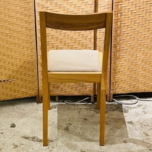 【売約済み】　無印　無印良品　MUJI オーク材　チェア　オーク　無垢　ファブリック　ダイニングチェア　イス　椅子　