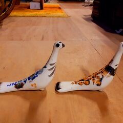 在庫1体 ヴィンテージフォークアート メキシコ トナラ焼 鳥（鳩？）の置物 オブジェ 民芸　/TJ-1012 2Fの画像