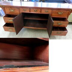 李朝家具 サイドボード 収納キャビネット 抽斗飾り棚 アンティーク