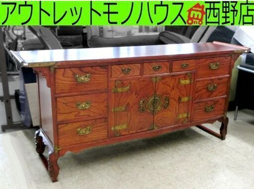 李朝 薬箪笥 ヤクジャン アンティーク 引き出し 戸棚 レトロ 木製 ※n1f