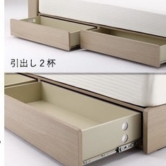 【ほぼ新品】収納付シングルベッド(有名フランスベッドのマットレス付き)の画像