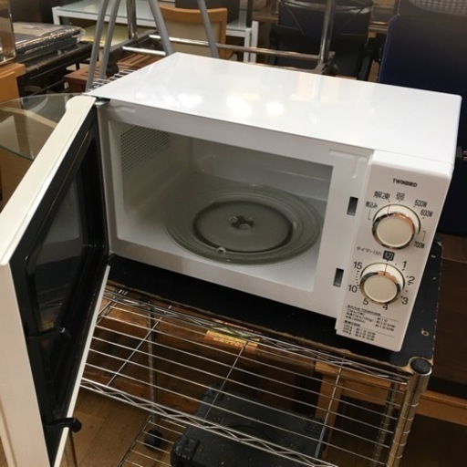 S130 ★ TWINBIRD 電子レンジ レンジ 17L 60Hz 出力調節 ホワイト DR-D419W6 ⭐動作確認済 ⭐クリーニング済
