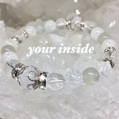【新品 未使用】ムーンストーン デザイン 天然石ブレスレットの画像