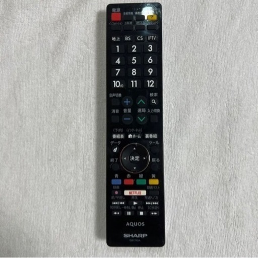 訳あり　シャープ　AQUOS　液晶テレビ用　リモコン（010 638 0478）