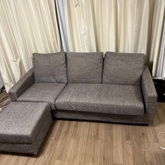 ニトリ　カウチソファ　3人掛けの画像