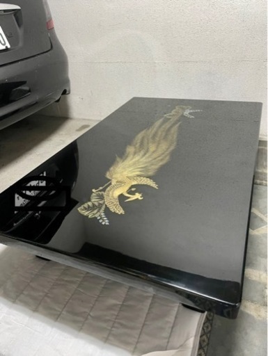 今週値下げ！極上美品！桐唐草に鳳凰沈金文の輪島塗座卓 輪島塗蒔絵古道具