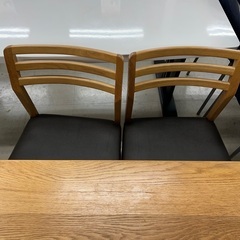 J2304 筑波産商 天然木ダイニングテーブルセット オークライフ3S 楕円