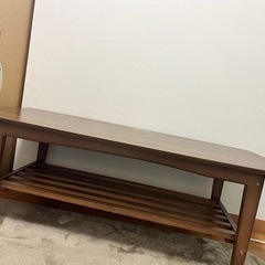 ELDER 木製センターテーブル 棚付きの画像