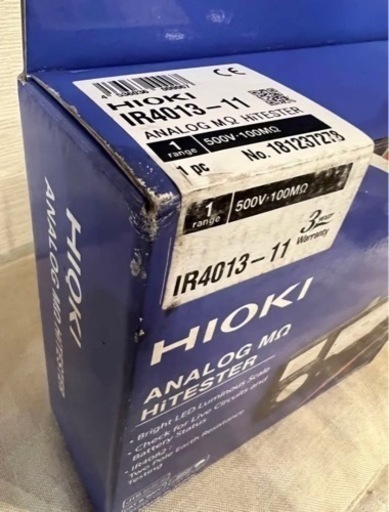 日置電機 アナログメグオームハイテスタ IR4013-11  絶縁抵抗計★新品★