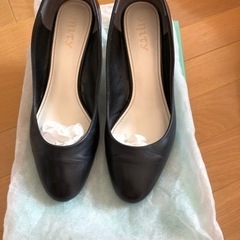 美品　ハイヒールパンプス　レディース　山羊革　ビジネス パンプス黒
