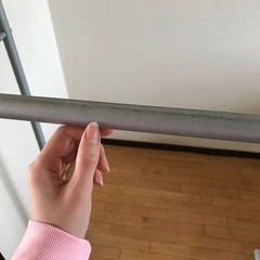 希少　無印良品　廃盤　ハンガーラック　キャスター付き　スチール水平ハンガー　ダブル　シンプル　スリム　おしゃれ　可動式の画像