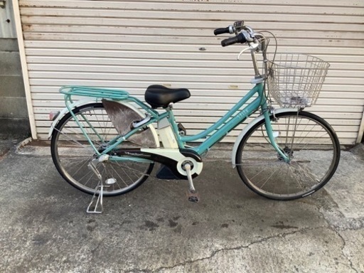 3  ブリヂストン電動自転車assista26インチホワイトブルーツートンアルミボディ